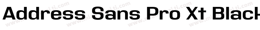 Address Sans Pro Xt Black字体转换